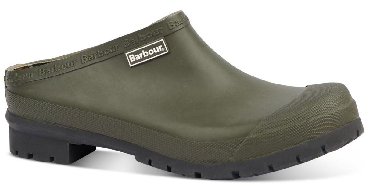 Barbour Cotton Quinn Mule Slipper in Olive (Green) for Men Lyst