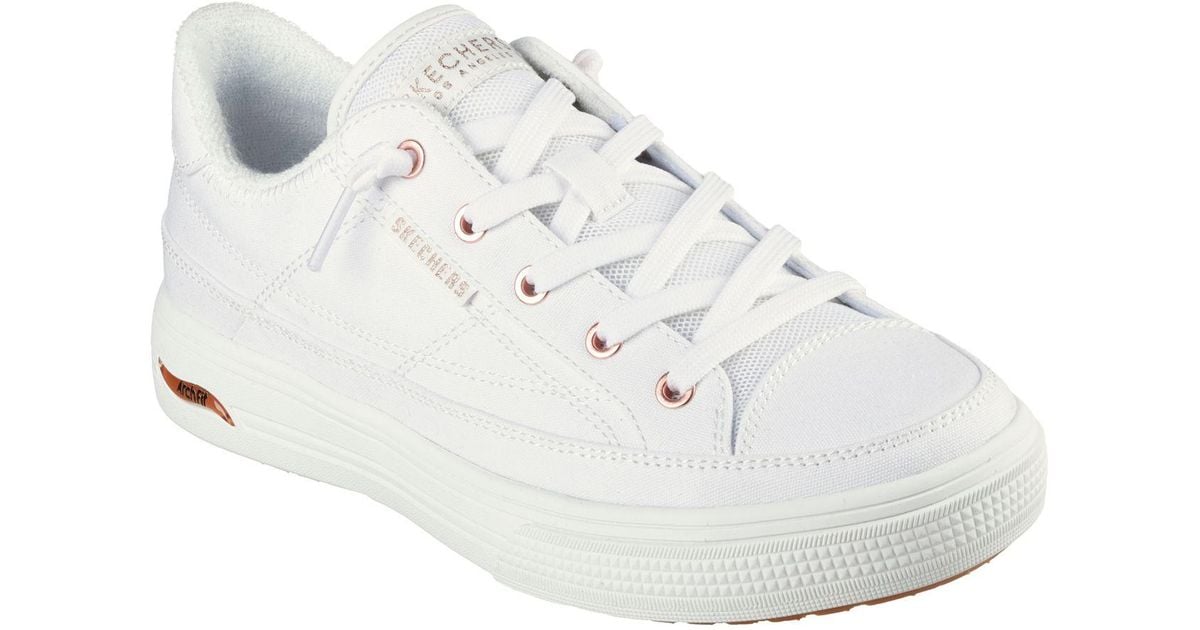 Skechers street arch fit arcade in white lyst