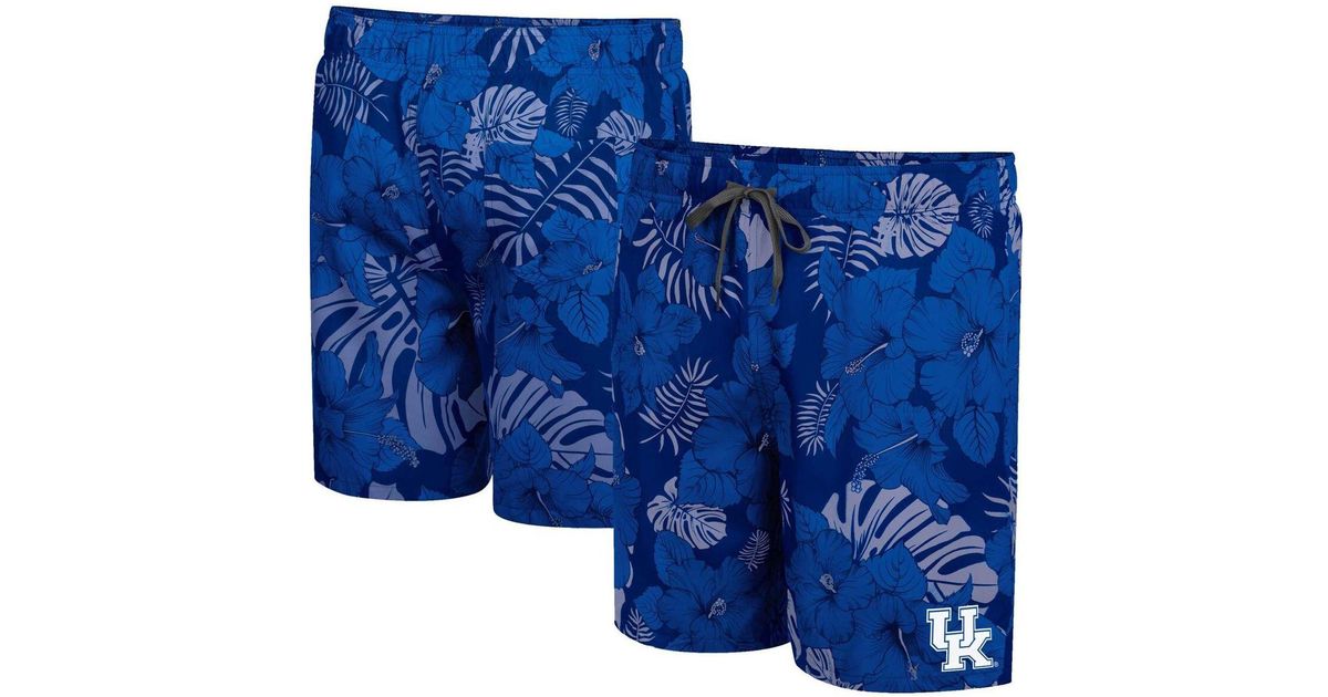 Colosseum Athletics Royal Kentucky Wildcats The Dude Swim Shorts in