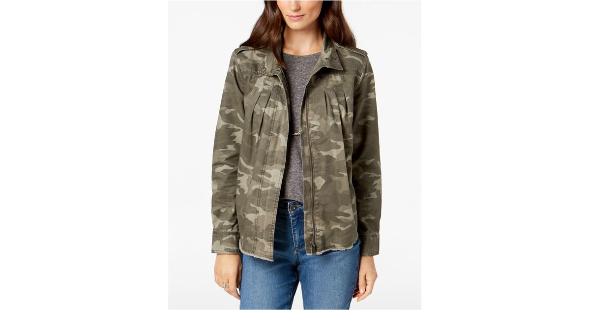 Style & Co. Petite Cotton Camo-print Jacket, Created For ...