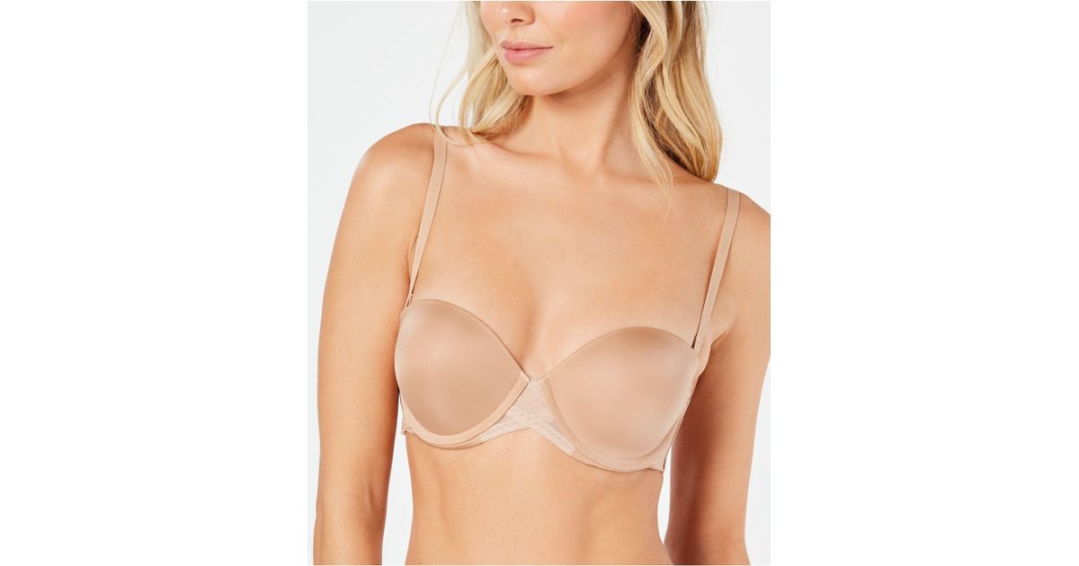 Dkny Synthetic Litewear Push Up Strapless Bra Dk4506 In Natural Lyst 