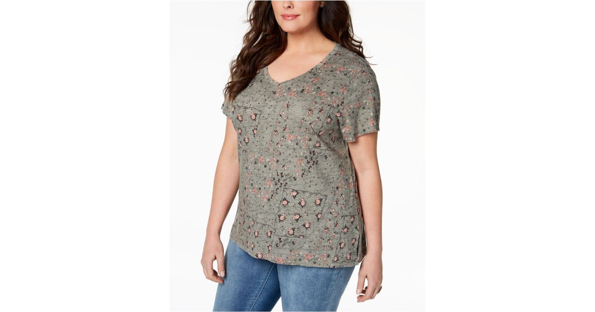 macy's style and co plus size tops