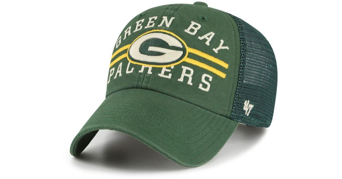 47 Brand Cotton '47 Green Green Bay Packers Highpoint Trucker Clean Up