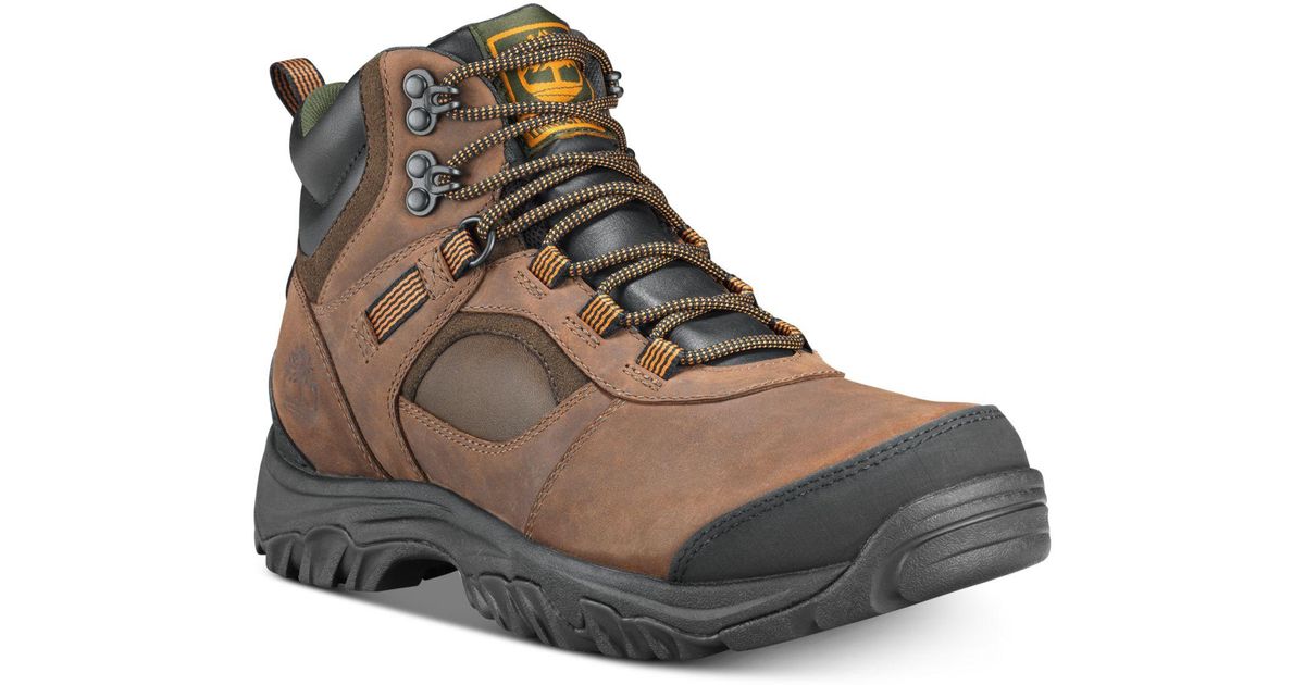 Timberland Leather Mt. Major Mid Waterproof Hiking Boots, Created For  Macy's in Dark Brown (Brown) for Men - Lyst