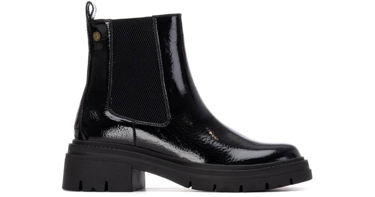 Chelsea Macy's Black Patent Leather Boots Xti Patent Leather