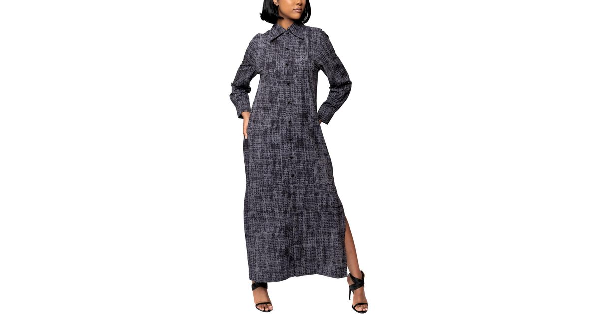 DAI MODA Bali Double Side Split Maxi in Blue | Lyst