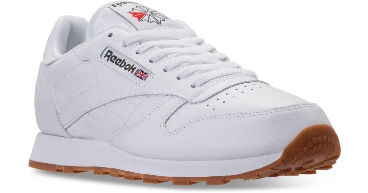 reebok men's classic leather sneakers