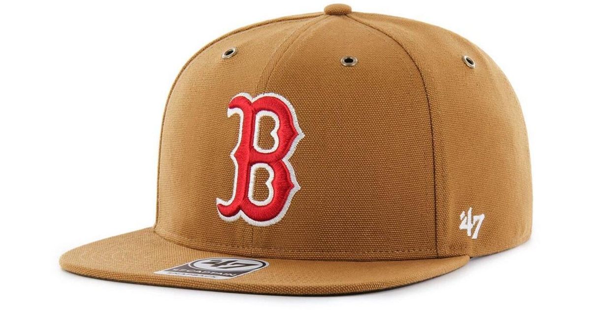 47 Boston Red Sox Carhartt Captain Snapback Adjustable Hat in Brown for Men Lyst