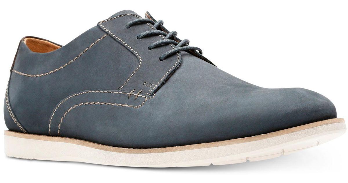 clarks men's raharto plain oxford grey nubuck