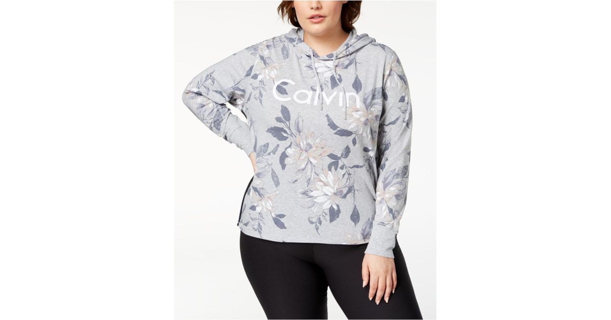 calvin klein floral hoodie