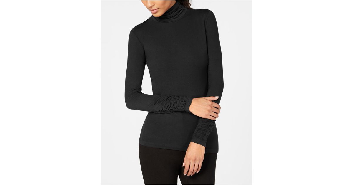 ruched turtleneck