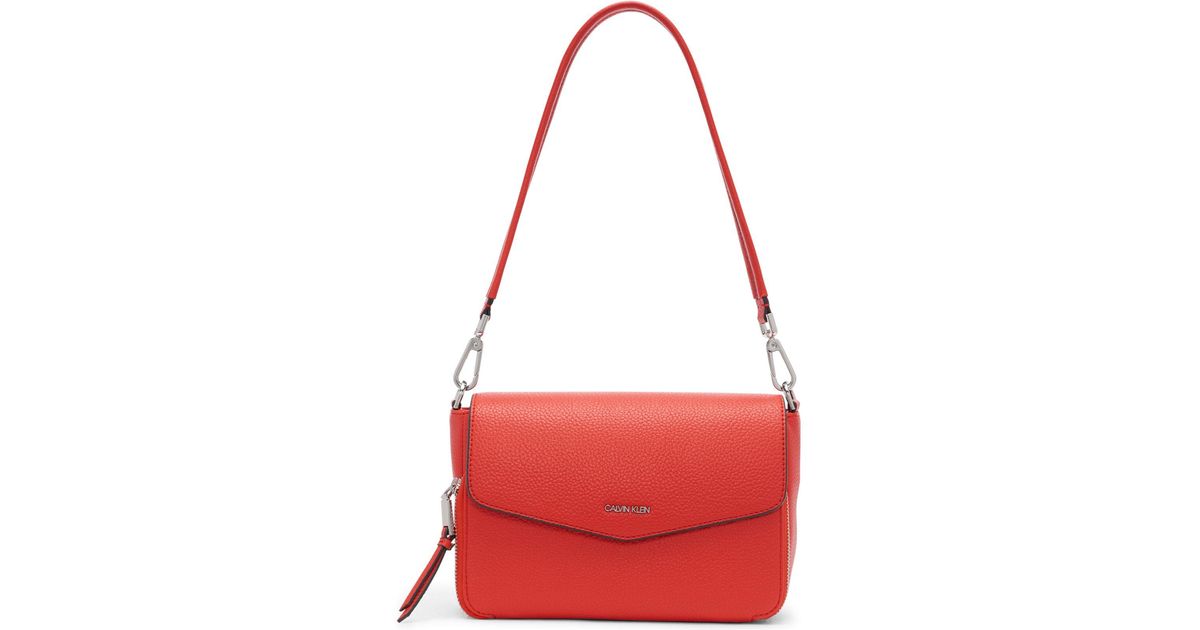 Calvin Klein Ava Shoulder Bag in Red Lyst
