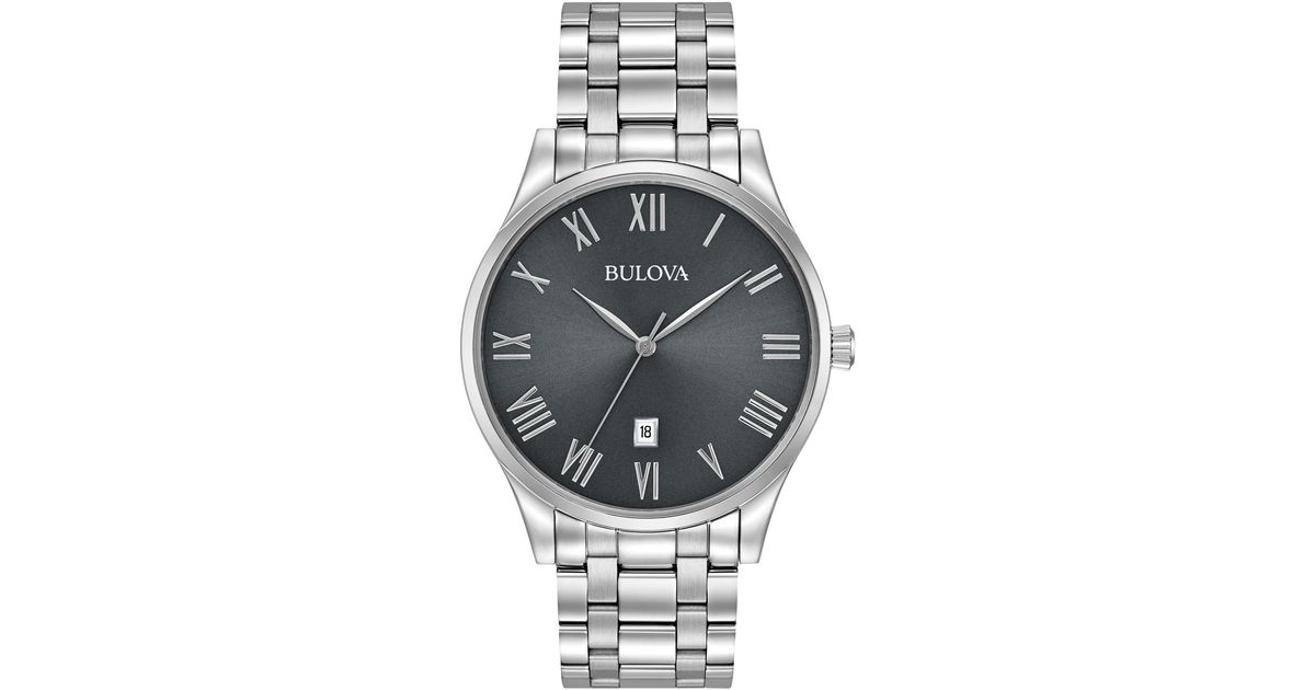 96b261 Bulova Men's Stainless Steel Bracelet Watch 40mm 96b261 in Metallic for ...