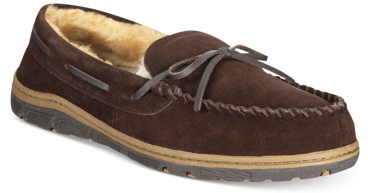 rockport men's suede moccasin slippers