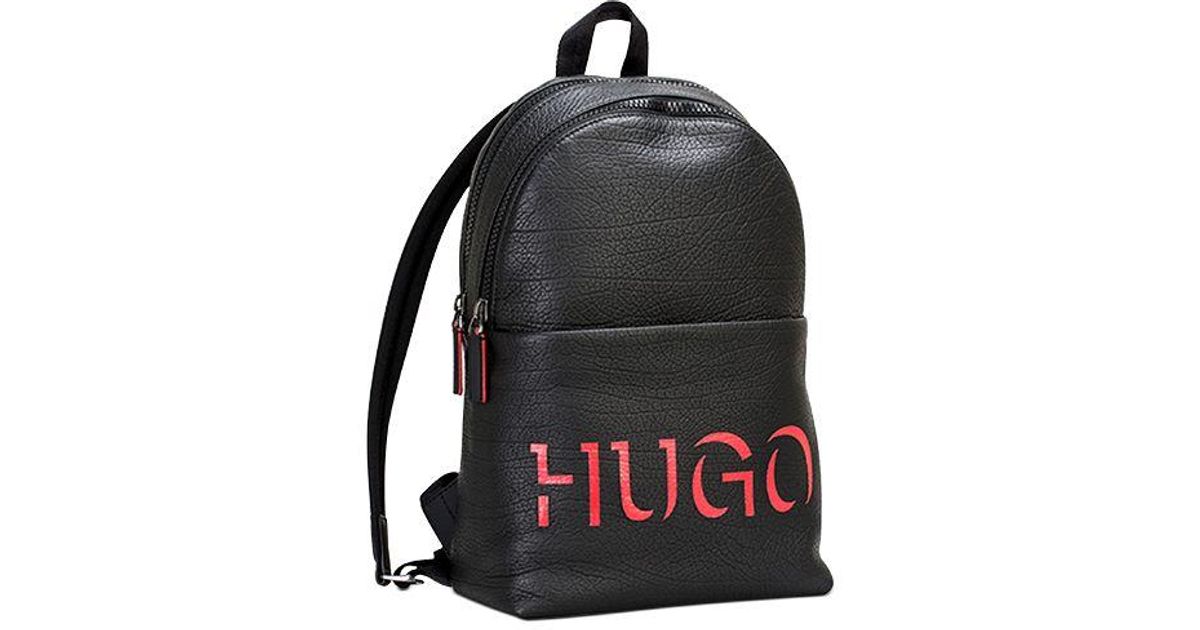 hugo boss victorian leather backpack