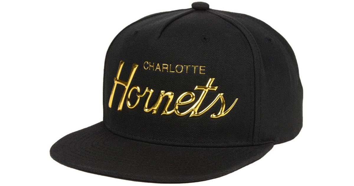 black charlotte hornets hat
