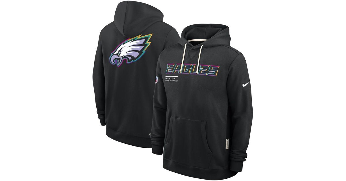 Men's Black 2025 NFL Crucial Catch Sideline Standard Issue Dri-FIT Hoodie