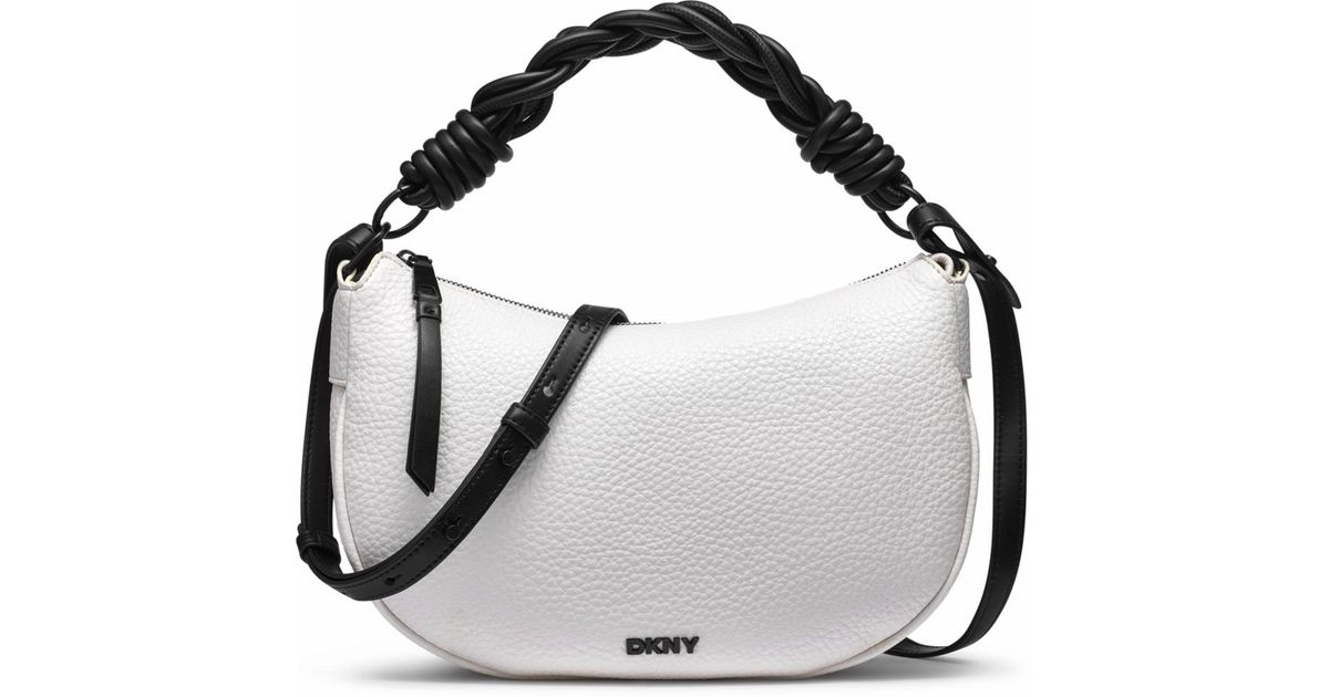 DKNY Leren Schoudertas Elissa SM Shoulder Bag Pebble