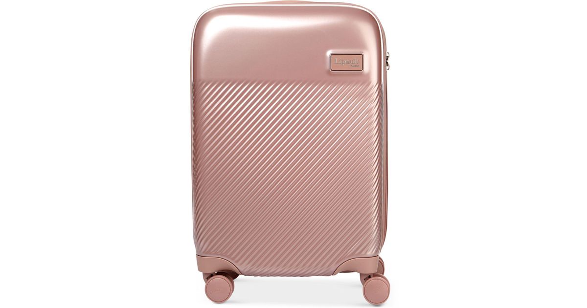 Lipault Dazzling Plume 20" Expandable Hardside Carry-on Spinner Suitcase in  Pink | Lyst