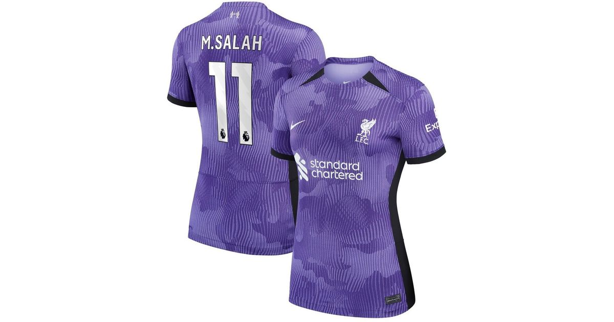 Nike Mohamed Salah Liverpool 2023/24 Third Stadium Replica Player Jersey in Purple | Lyst