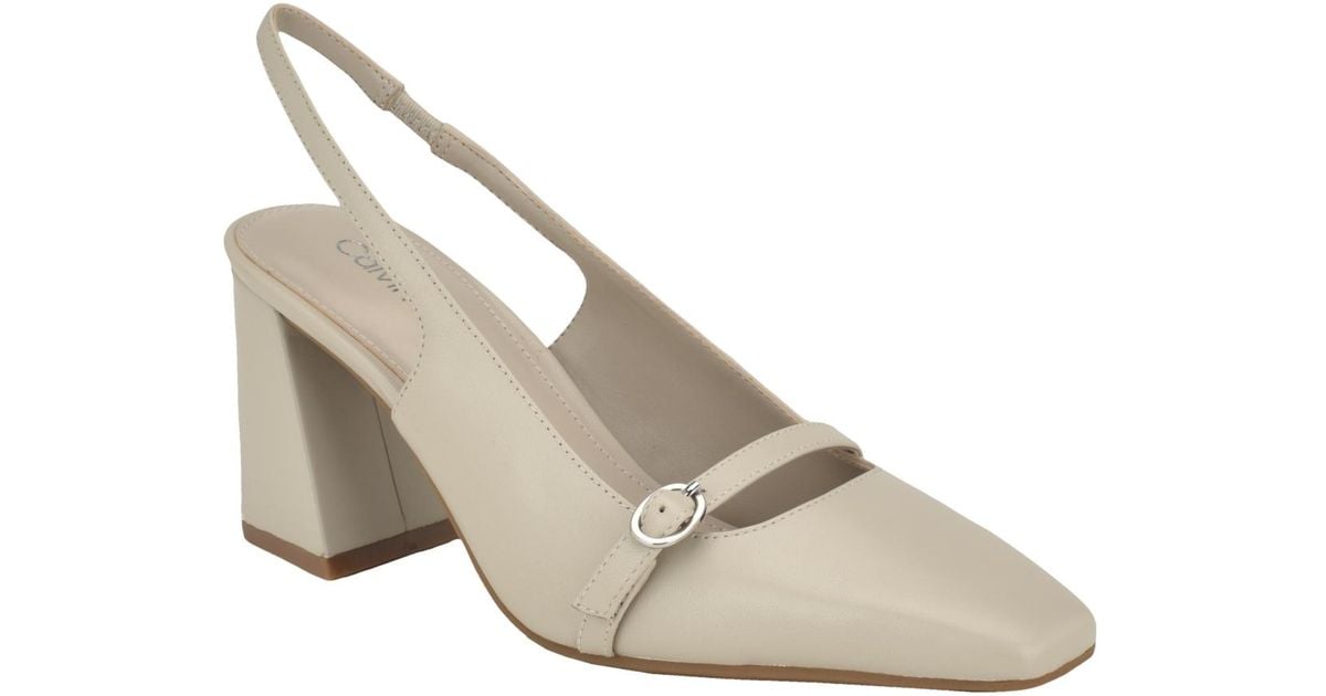 Calvin klein block heel pumps best sale