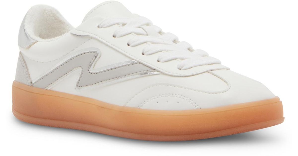 Madden Girl Giia Laceup Lowtop Sneakers in White Lyst
