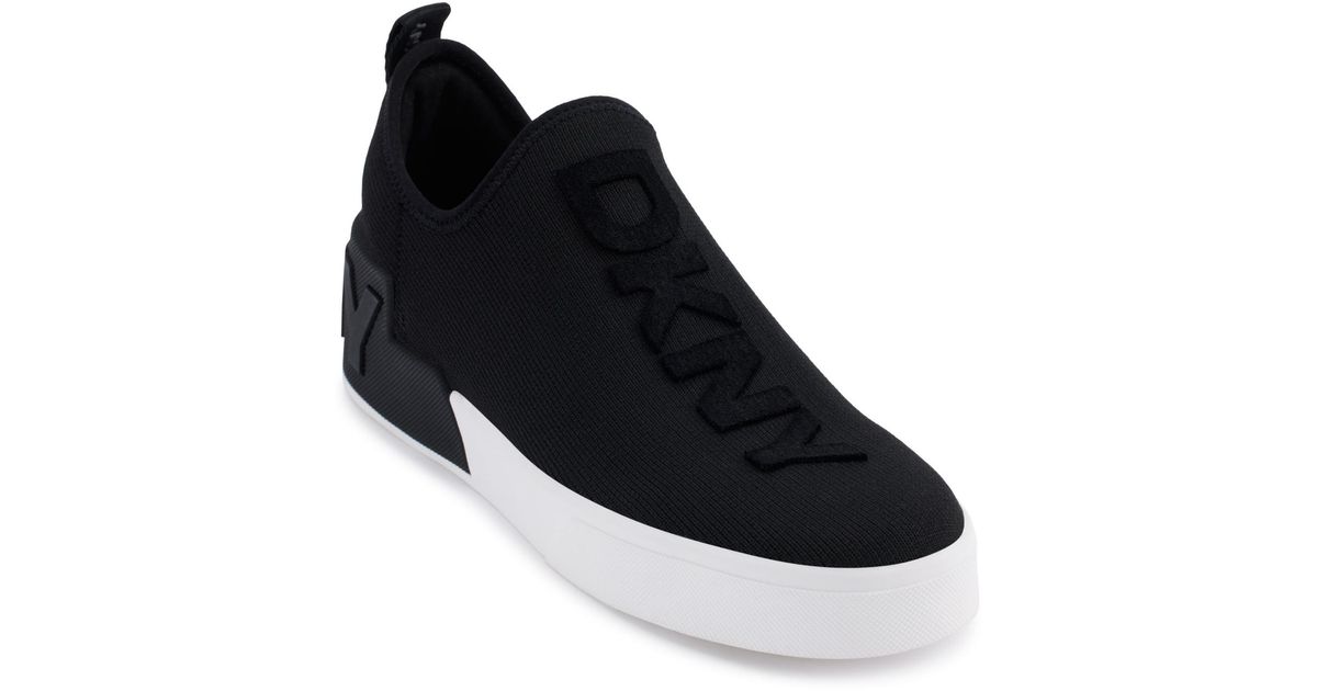 dkny black slip on sneakers