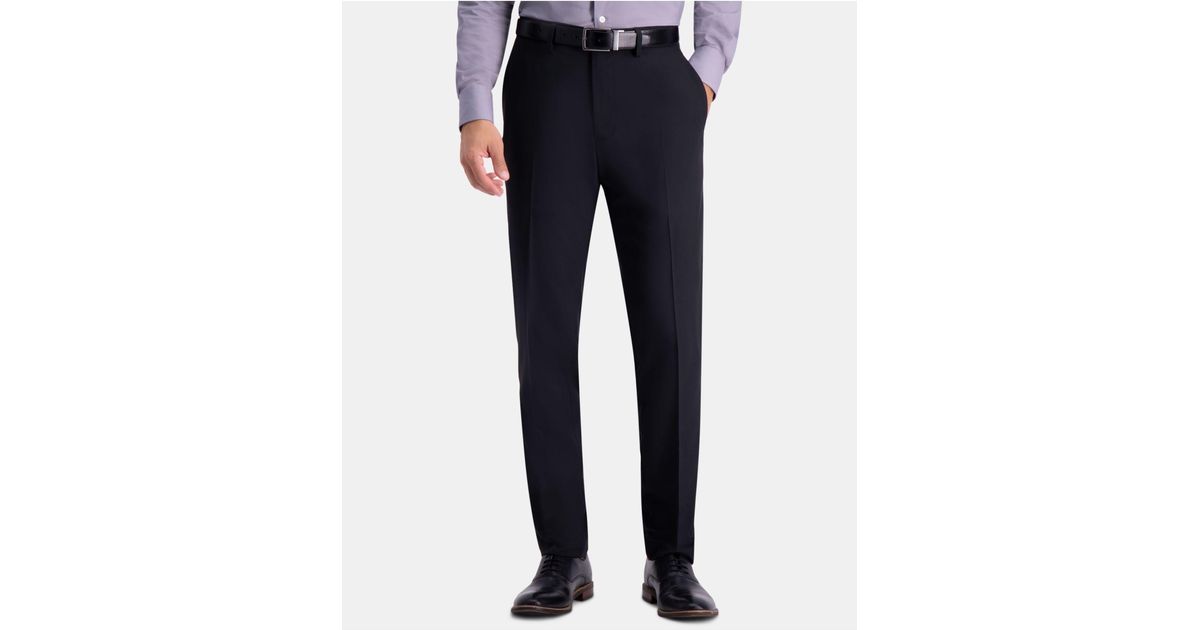Haggar Active Series Herringbone Slimfit Suit Separate Pants in Blue