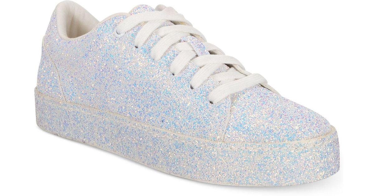 ALDO Eltivia Glitter Sneakers in White 