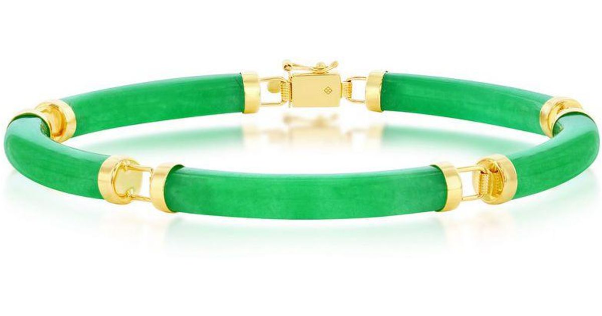 Bling Jewelry Unisex Boho Natural Gemstone Natural Light Green Jade Multi  Donut Disc Bracelet For Women Adjustable Slider Cord 7-9