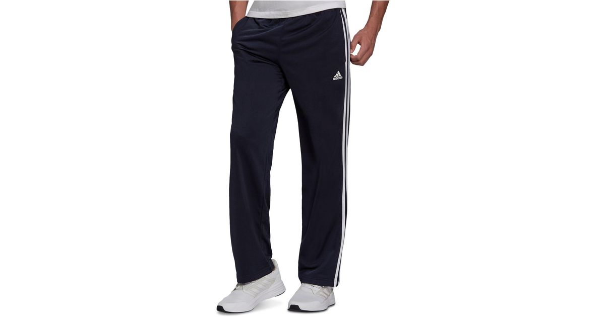 adidas Primegreen Essentials Warmup Open Hem 3stripes Track Pants in