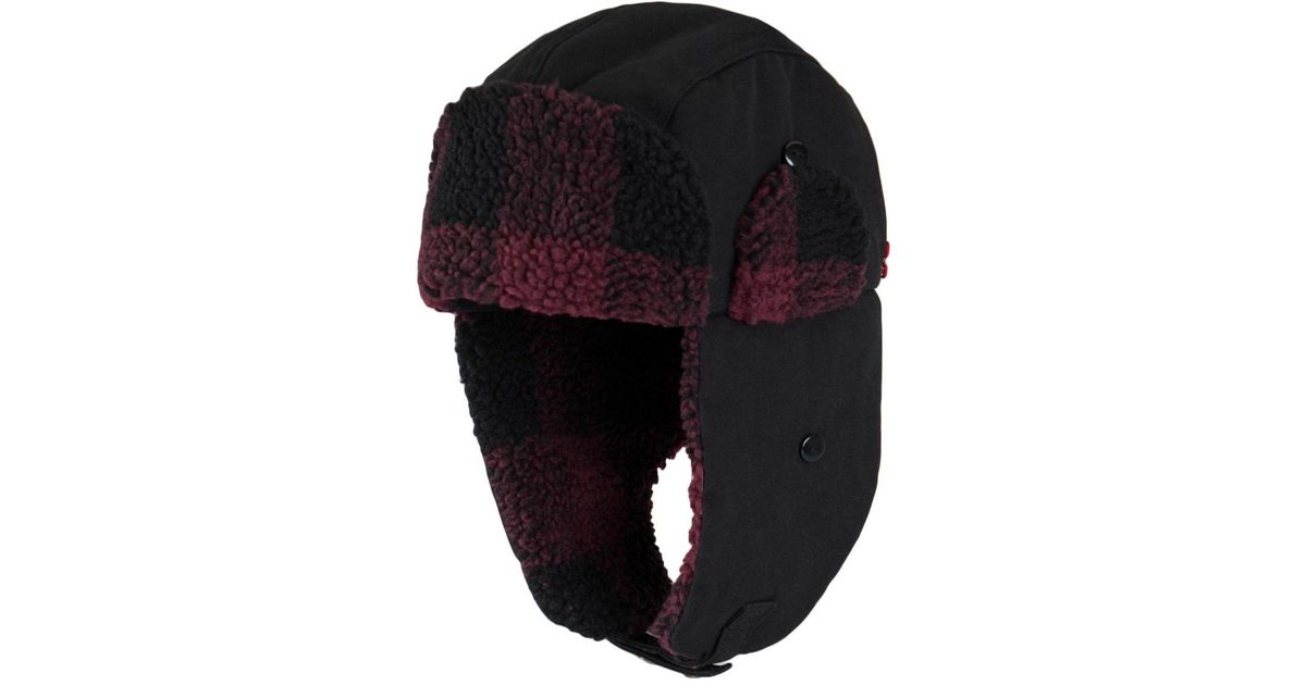 Levi's Classic Buffalo Plaid Brushed Cotton Trapper Hat in Blue for Men