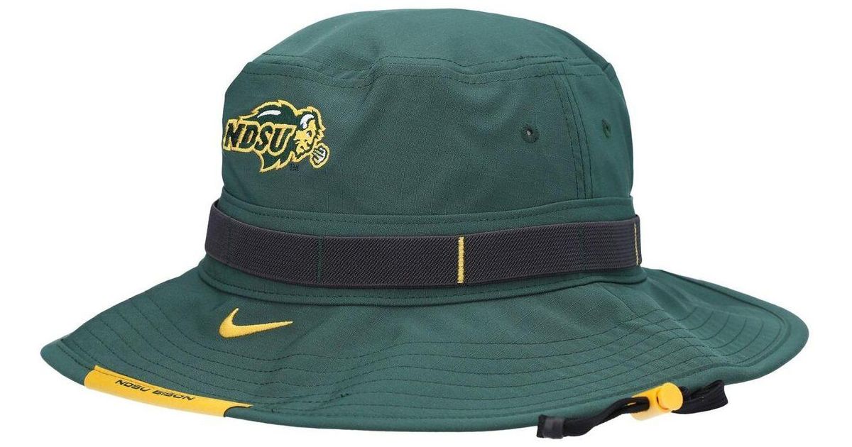 Nike Synthetic Green Ndsu Bison 2021 Sideline Performance Bucket Hat