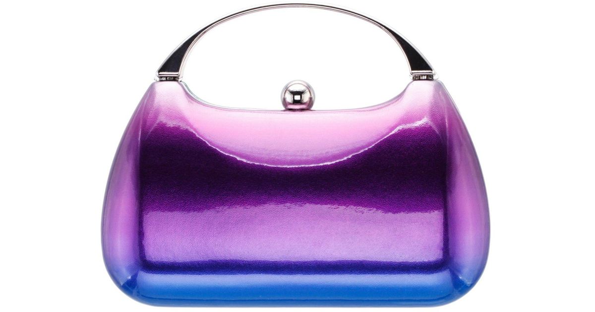 Nina Ombre Minaudiere Metal Handle Handbag in Purple | Lyst