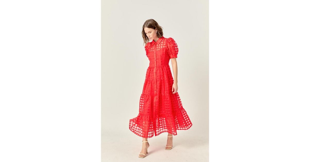 open lace back dress English Factory