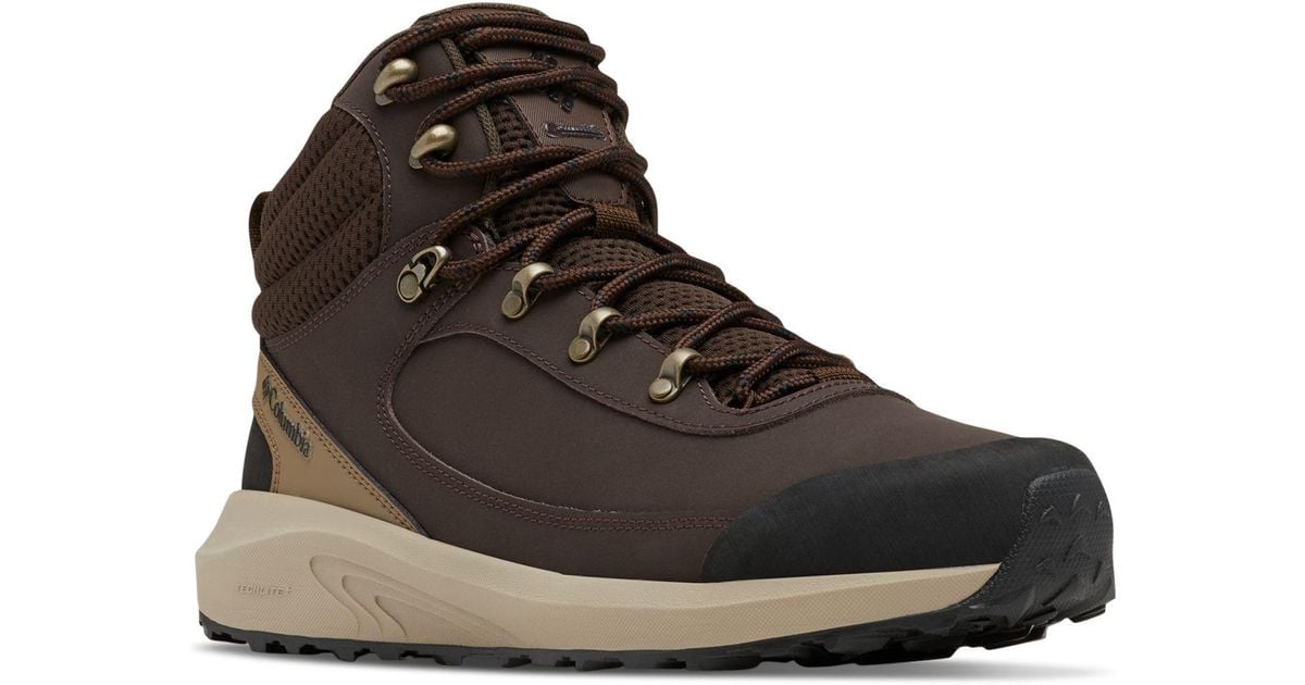 Columbia Leather Trailstorm Peak Mid-height Boot in Black for Men | Lyst