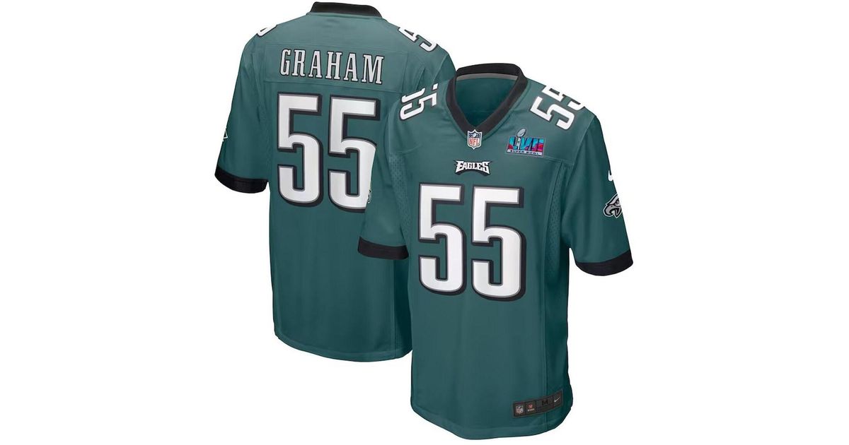 Nike Brandon Graham Midnight Green Philadelphia Eagles Super Bowl Lvii Patch Game Jersey for Men