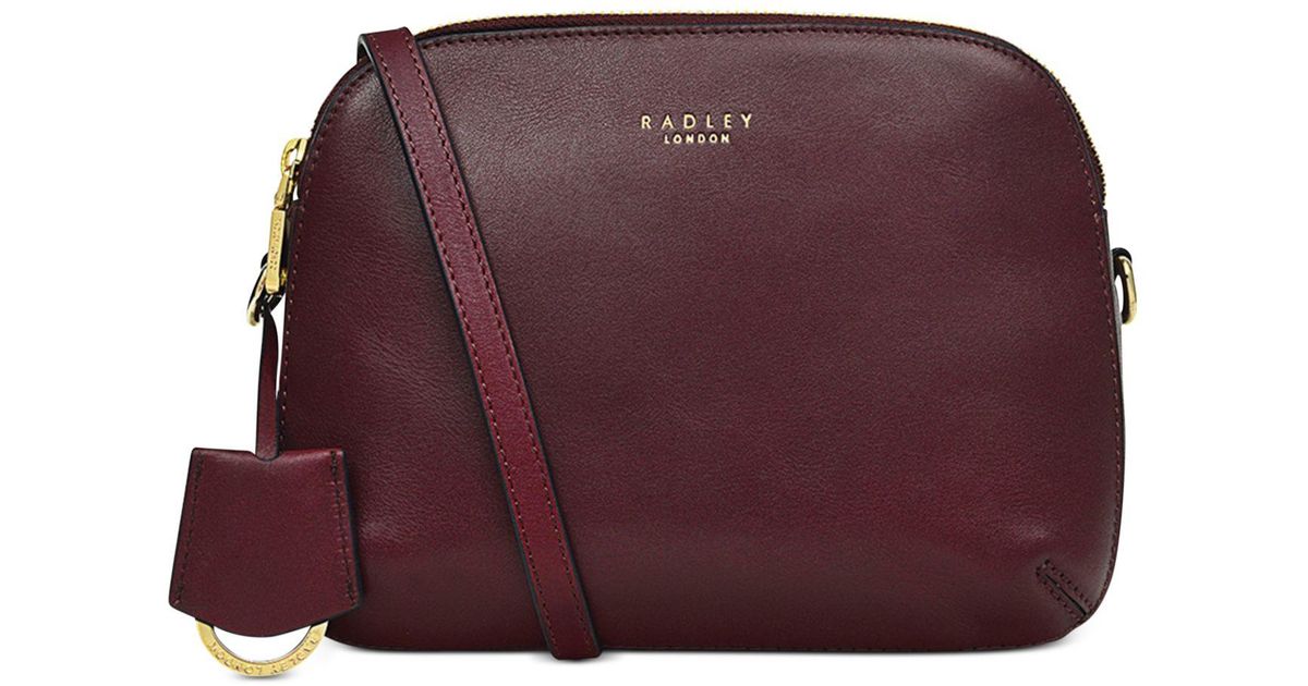 Radley Dukes Place Medium Leather Ziptop Crossbody Bag in Red Lyst