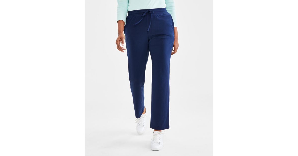 Style & Co. Mid Rise Drawstring-waist Sweatpants in Blue | Lyst
