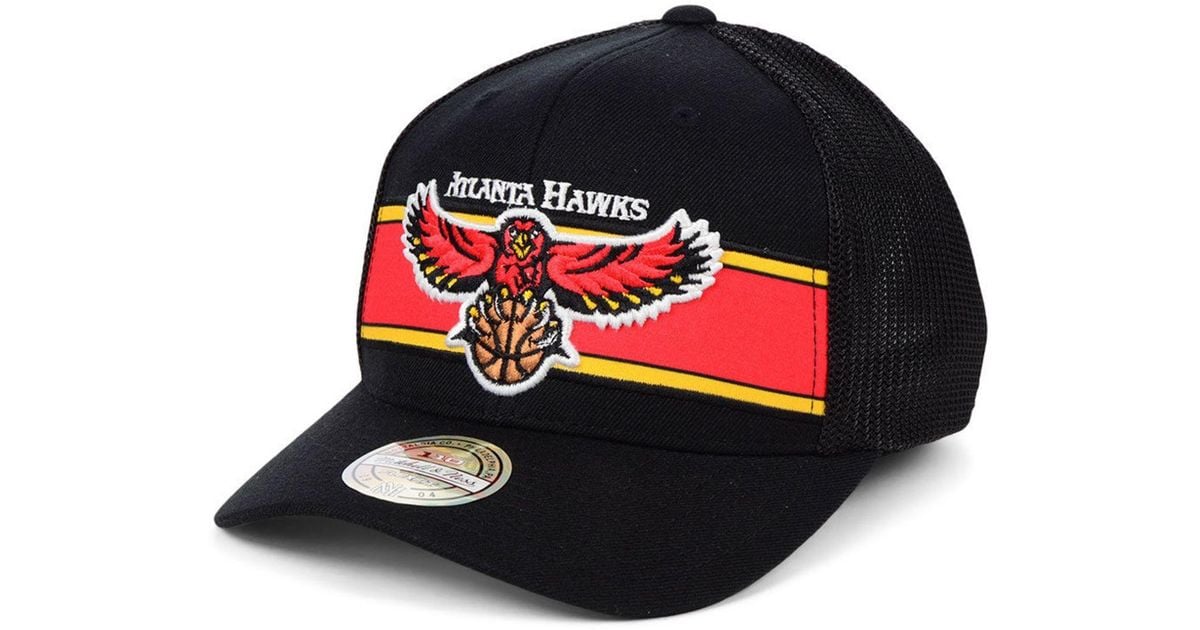 Mitchell & Ness Atlanta Hawks 110 Trucker Snapback Cap in Black for Men |  Lyst