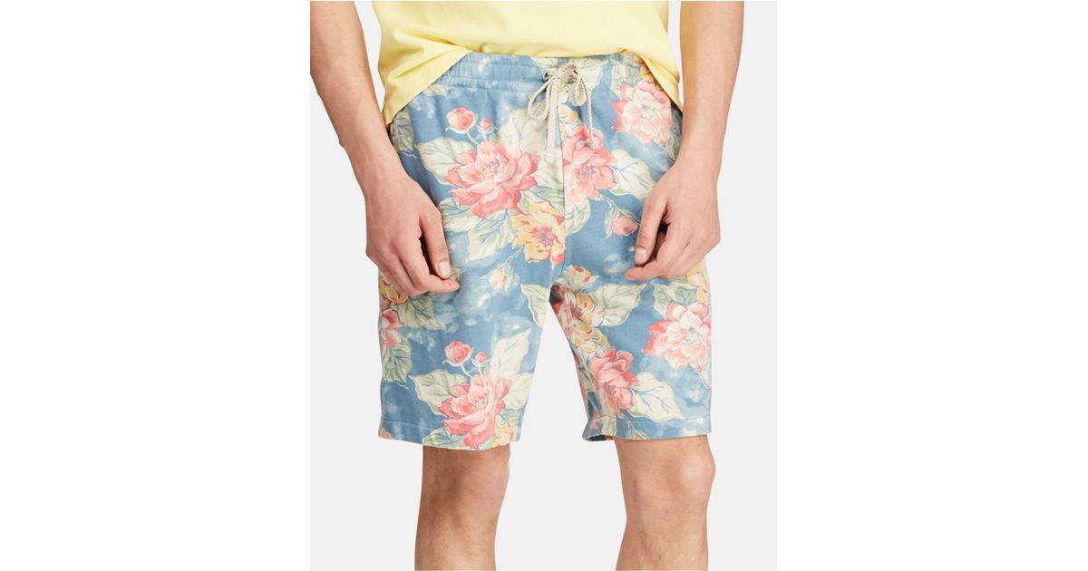 Polo Ralph Lauren Floral - Print French Terry Drawstring Shorts for Men - Lyst