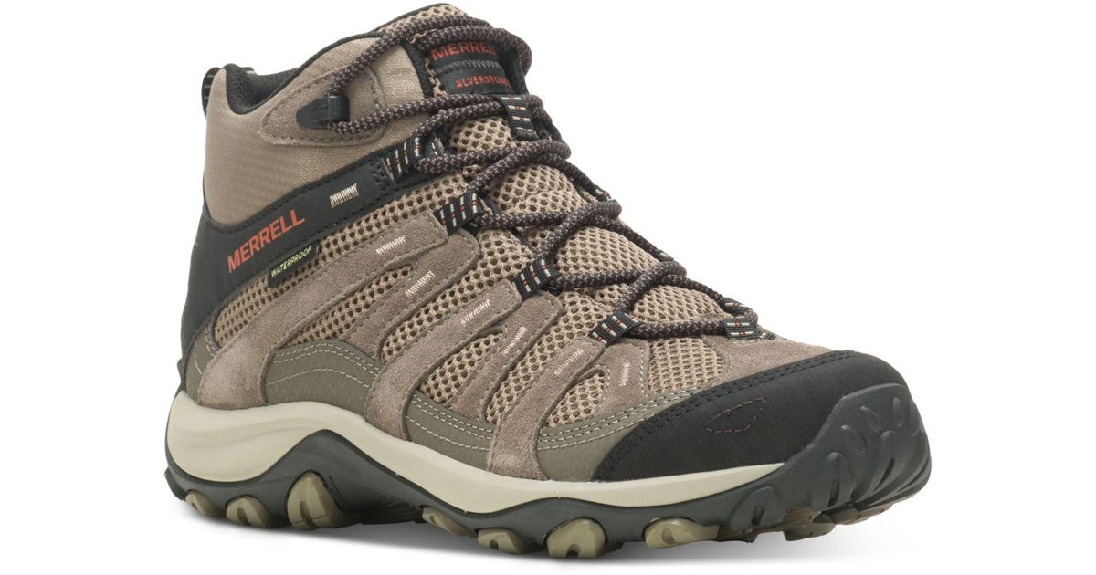 Merrell Alverstone 2 Mid Waterproof Laceup Hiking Boots in Brown for