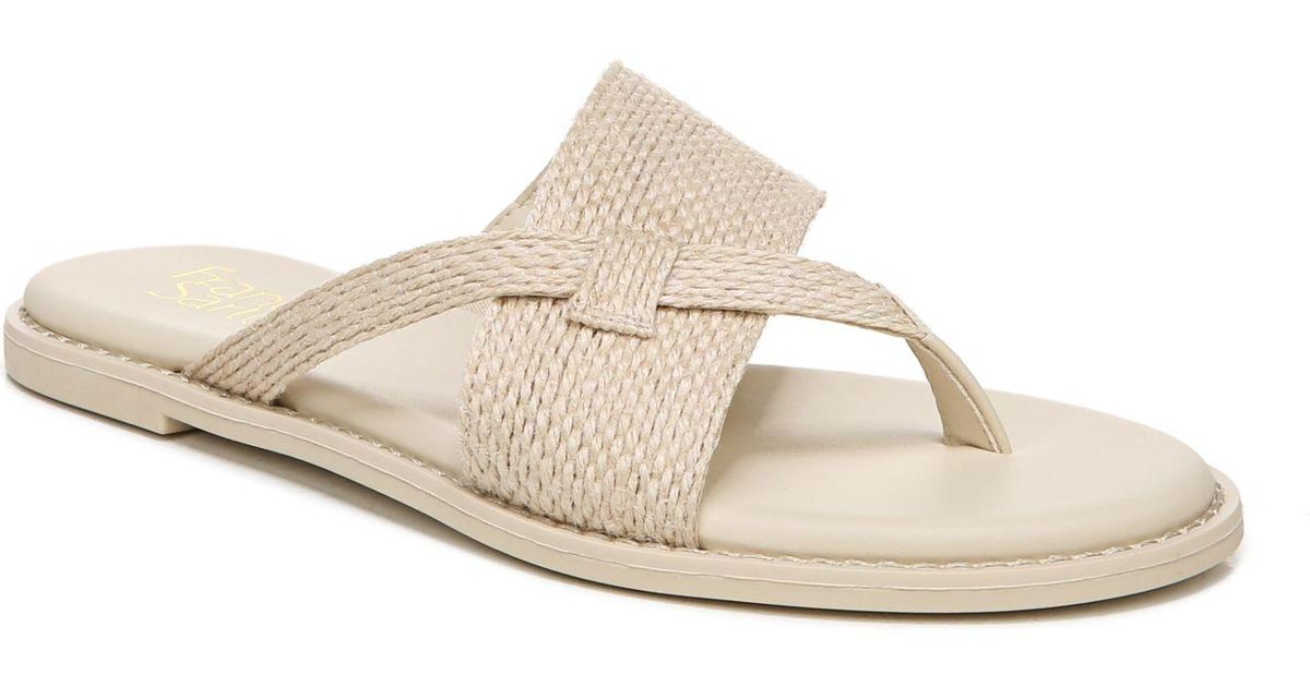 Franco Sarto Leather Jenice Slide Sandals - Lyst