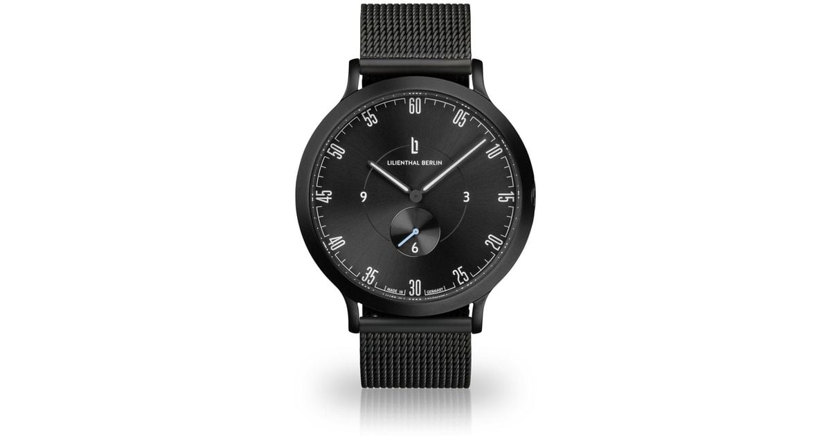 Lilienthal Berlin L1 All Black Mesh Watch 42mm in Gray for Men Lyst