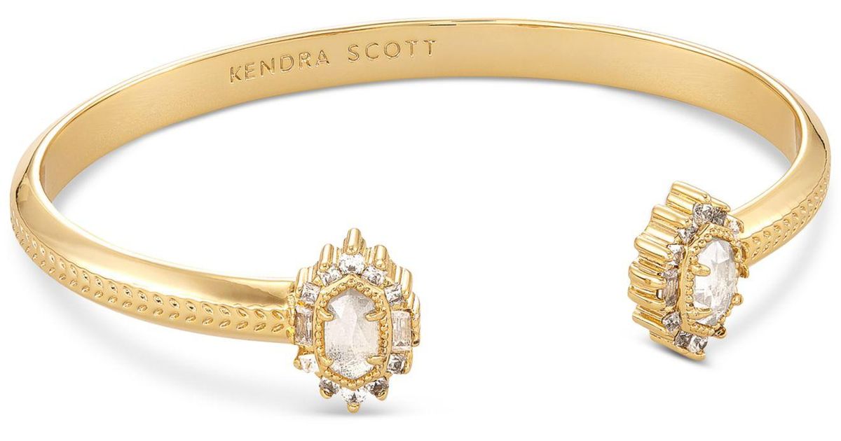 Kendra Scott Goldtone Crystal Kapri Cuff Bracelet in Metallic Lyst