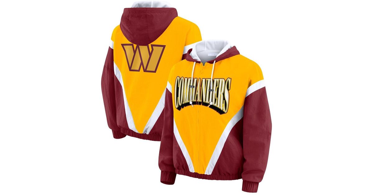 Women's WEAR By Erin Andrews Black/Gold Pittsburgh Steelers Plus Size Color Block Full Zip Windbreaker Jacket