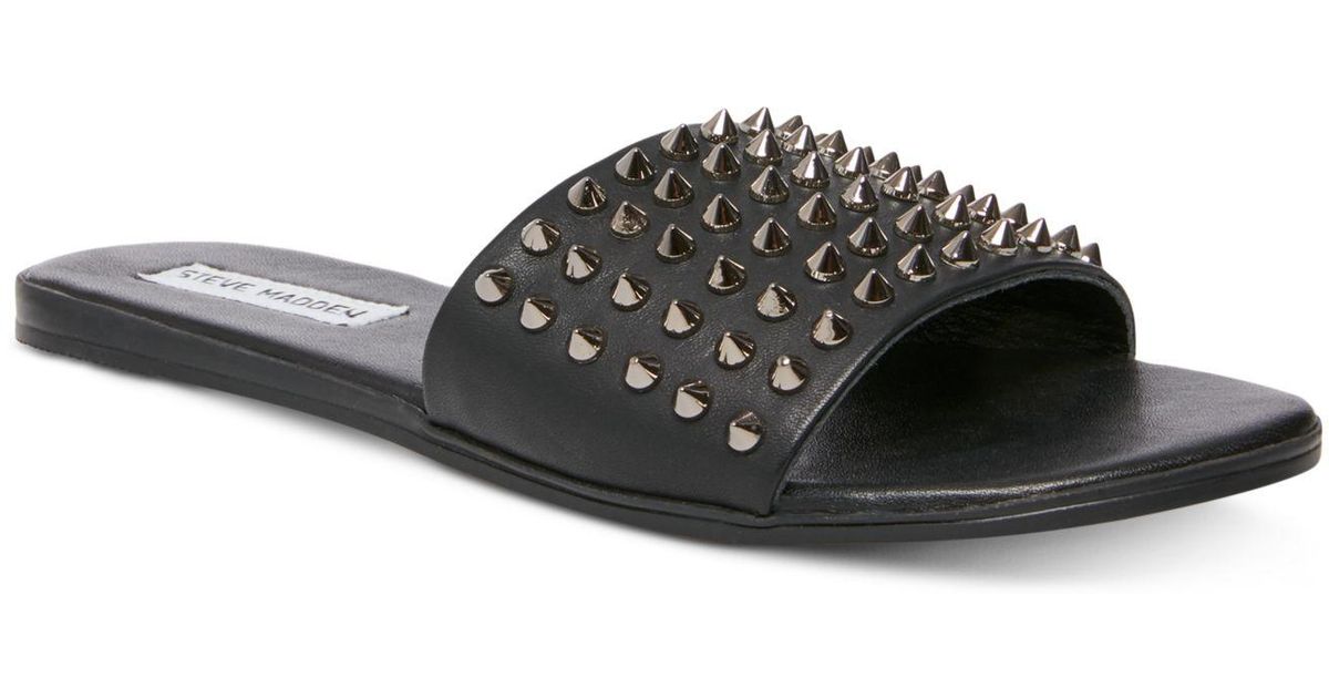 Steve Madden Farryn Slide Sandal in Black | Lyst