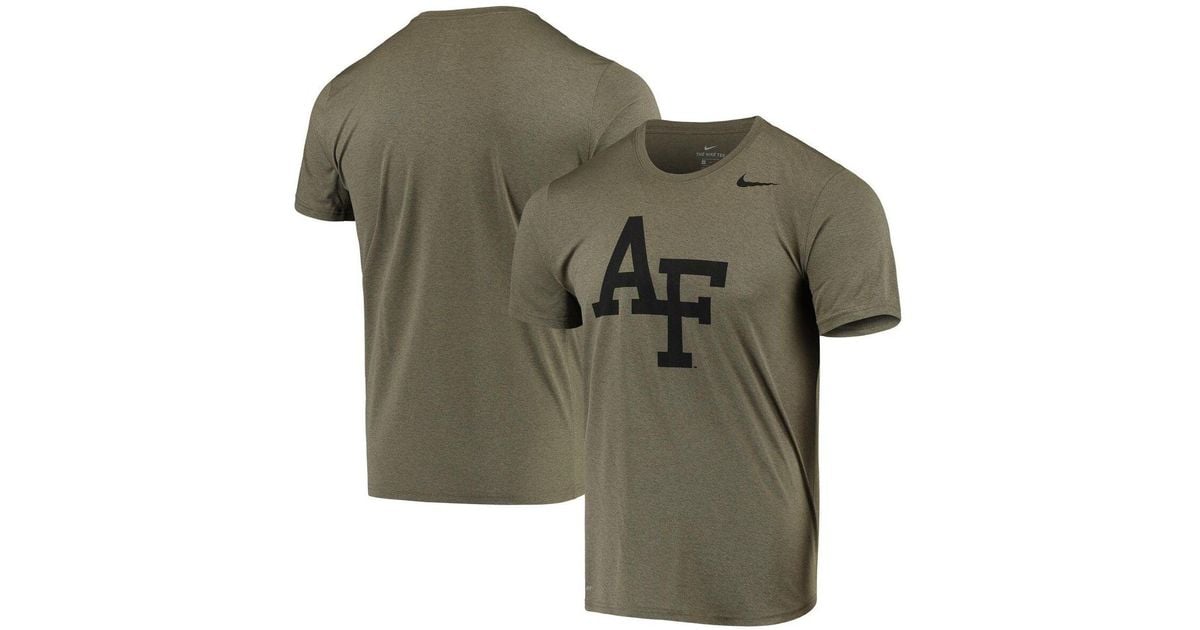Nike Synthetic Olive Air Force Falcons Tonal Logo Legend Performance T ...