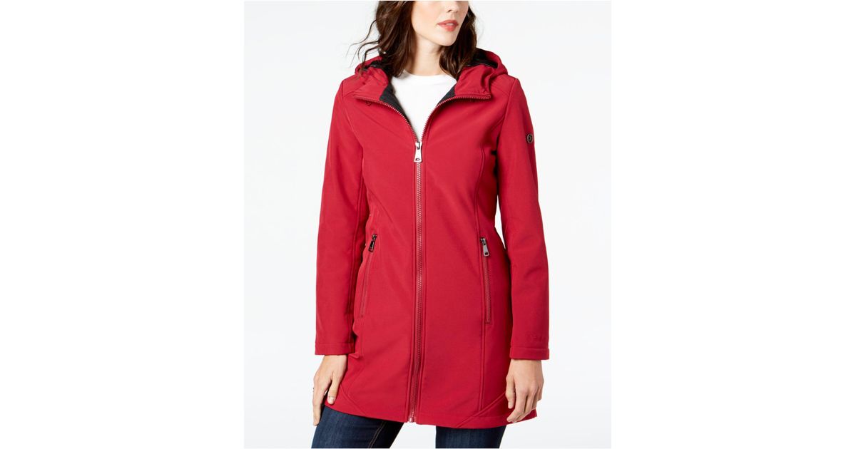 calvin klein hooded stretch raincoat
