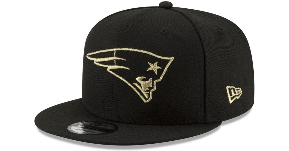 black and gold patriots hat